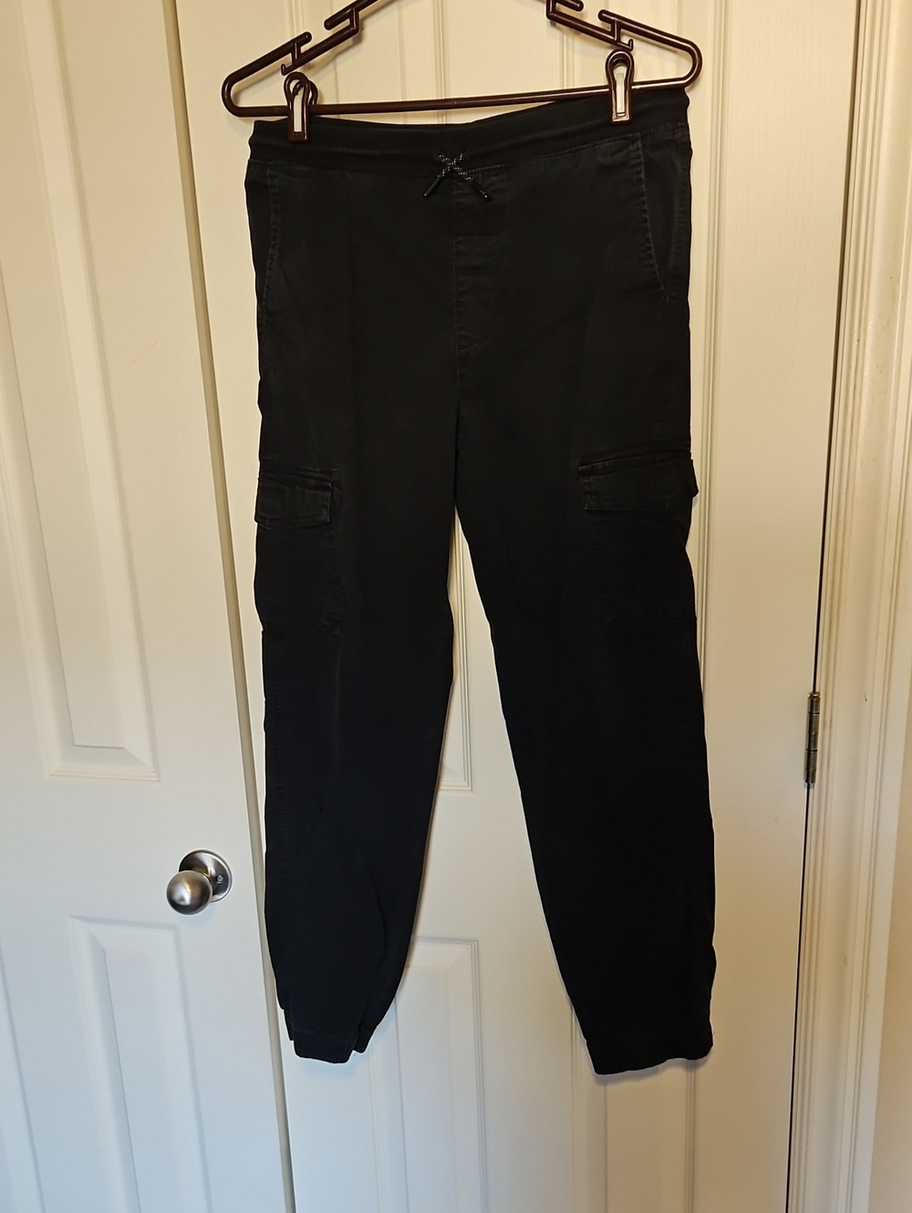 Sonoma Black Cargo Joggers with Drawstring Waist